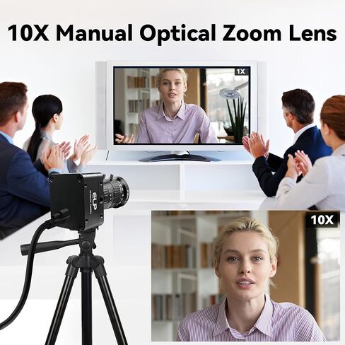 USB3.0 4K 60fps High Speed Industrial Camera,CS-Mount 10X Manual 5-50mm Varifocal Zoom Lens,3840×2160 Resolution,Plug and Play,Compatible with Windows, Linux Mac Android PC Jetson Nano in Kuwait