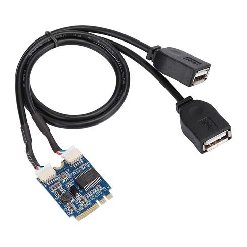 M.2 NGFF to USB Riser Card, Double Port USB2.0 Interface Expansion Card Cable Adapter, for Motherboard or Notebook, WinXP/Vista Compatible in Kuwait