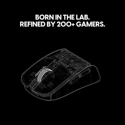 Pulsar Gaming Gears LAB X2F Wireless Fingertip Gaming Mouse, Ultra Lightweight 1.34 oz (38 g), HUANO Blue Pink Dot Switches, 32,000 DPI, 750 IPS, XS-1 Sensor, 8K Compatible (Black) (Renewed) in Kuwait