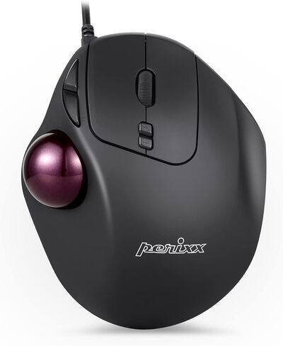 Perixx Perimice-517 Wired Trackball USB Mouse, 7 Button Design, Build-in 1.34 Inch Trackball with Pointing Feature in Kuwait