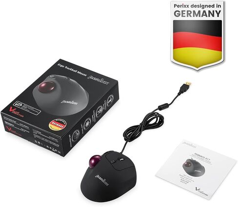 Perixx Perimice-517 Wired Trackball USB Mouse, 7 Button Design, Build-in 1.34 Inch Trackball with Pointing Feature in Kuwait
