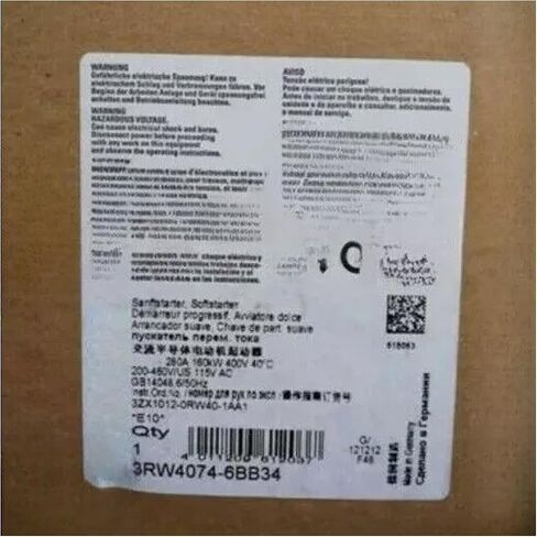 SMOCONE Expedited 3RW4074-6BB34 New in Original Packing 3RW40746BB34 for Shipping in Kuwait