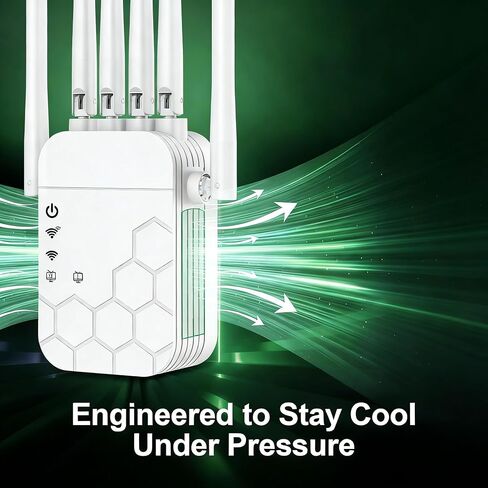AC1200Mbps WiFi Extender Signal Booster for Home, WiFi Extenders Dual Band (5.8GHz/2.4GHz), WiFi Booster with Ethernet Port Covers up to 10000 Sq.ft, Compatible with 105 Devices in Kuwait