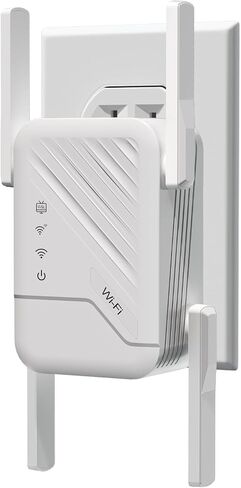 Wireless Router Amplifier Easy Setup, WiFi Extender Signal Booster, Internet Extender Covers Up to 13389 Sq.ft for Home, Long Range WiFi Repeater with Ethernet Port in Kuwait