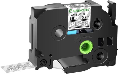 GREENCYCLE TZe-155 White on Clear Label Tape Compatible for Brother P-Touch Label Maker TZe TZ Tape TZe-155 TZ-155 24mm 0.94 Laminated Clear for PT-D600 D610BT P700 P750W, 3 Pack in Kuwait