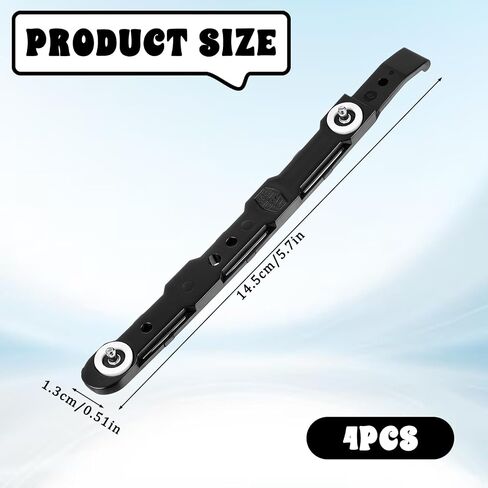 4 PCS Chassis Hard Drive Mounting Plastic Rails, Durable Anti-Scratch HDD Mount Rails Hdds Mountings Bracket Double-Deck HDD Ssd Mounting Bracket for Desktop Computer Cases, Black in Kuwait