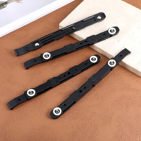4 PCS Chassis Hard Drive Mounting Plastic Rails, Durable Anti-Scratch HDD Mount Rails Hdds Mountings Bracket Double-Deck HDD Ssd Mounting Bracket for Desktop Computer Cases, Black in Kuwait