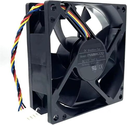 80mm 8025 12V PWM Cooling Fan, PVA080G12Q DVH85-A01 80X80X25mm 59CFM 4Wire 4Pin Cooler for Server Inverter Computer in Kuwait