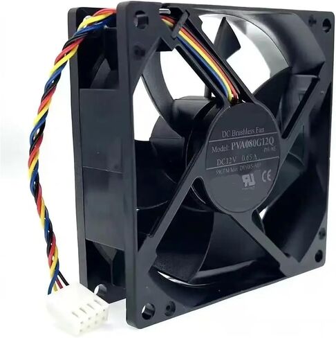 80mm 8025 12V PWM Cooling Fan, PVA080G12Q DVH85-A01 80X80X25mm 59CFM 4Wire 4Pin Cooler for Server Inverter Computer in Kuwait