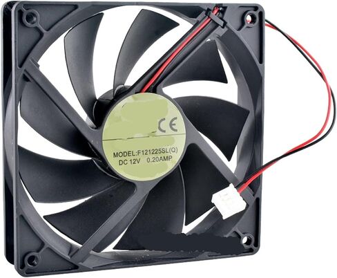 F121225SL 12cm 120mm Cooling Fan 120x120x25mm DC12V 0.20A 2lines 1200rpm Quiet in Kuwait