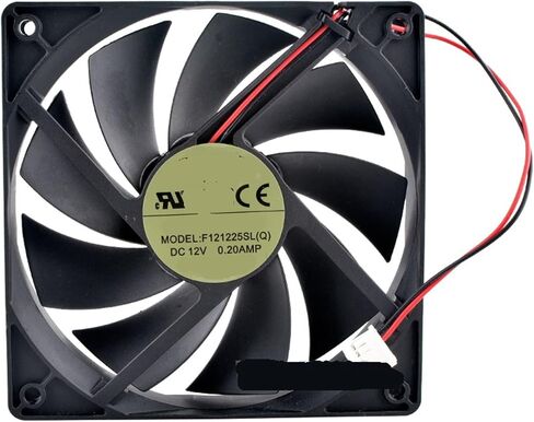 F121225SL 12cm 120mm Cooling Fan 120x120x25mm DC12V 0.20A 2lines 1200rpm Quiet in Kuwait