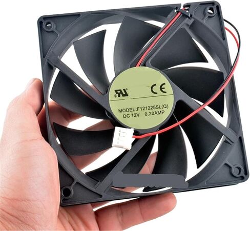 F121225SL 12cm 120mm Cooling Fan 120x120x25mm DC12V 0.20A 2lines 1200rpm Quiet in Kuwait
