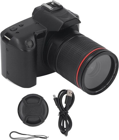 Digital Camera 4K Digital Camera 64MP Video 16x Zoom 3 Inch IPS Screen Dual Cameras Wireless Connection Camcorder with Memory Card for Travel (Blank) in Kuwait