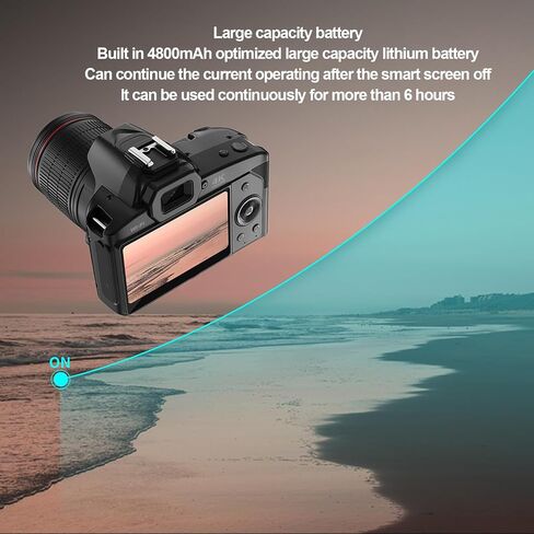 Digital Camera 4K Digital Camera 64MP Video 16x Zoom 3 Inch IPS Screen Dual Cameras Wireless Connection Camcorder with Memory Card for Travel (Blank) in Kuwait