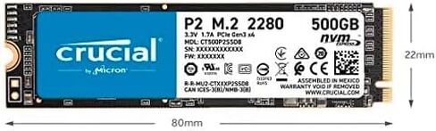 Crucial P2 2TB 3D NAND NVMe PCIe M.2 SSD Up to 2400MB/s - CT2000P2SSD8 in Kuwait