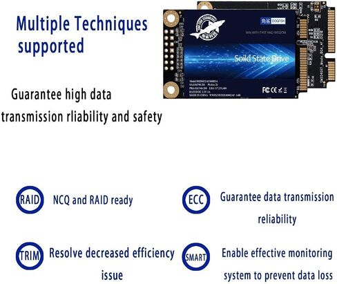 SSD mSATA 64GB Dogfish Internal Solid State Drive High Performance Hard Drive for Desktop Laptop SATA III 6Gb/s Mini ssd (64GB Msata) in Kuwait
