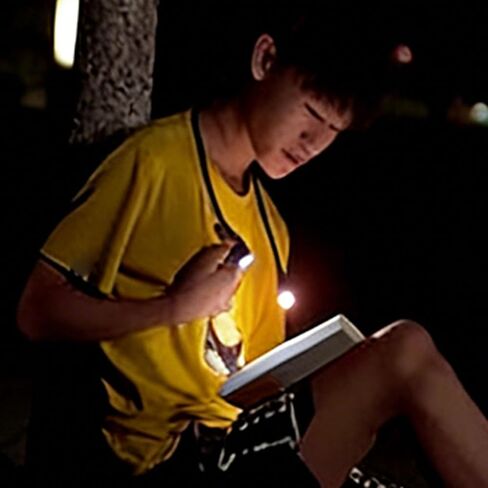 USB Rechargeable Eye Care Neck Lamp with Dual Color Temperature for Night Reading - Portable in Kuwait