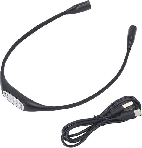 USB Rechargeable Eye Care Neck Lamp with Dual Color Temperature for Night Reading - Portable in Kuwait