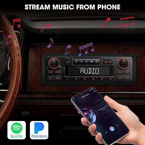 Single Din Retro Bluetooth Radio: European Style Stereo for Classic Cars in Kuwait