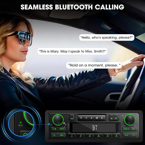 Single Din Retro Bluetooth Radio: European Style Stereo for Classic Cars in Kuwait