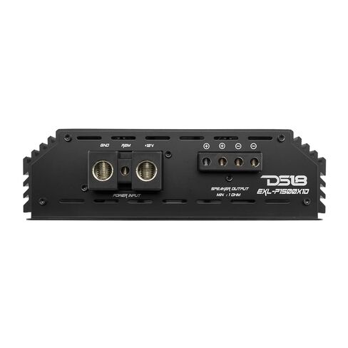 DS18 EXL-P1500X1D Korean 1-Channel Monoblock Subwoofer Car Audio Amplifier Competition Grade Class D MOSFET Amp 1500 Watts Rms - Remote BASS Knob Included (Renewed) in Kuwait