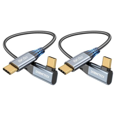 ZeroneTeck Right Angle USB C Monitor Cable 8K@60Hz 3.3FT, 5K/4K@120Hz in Kuwait