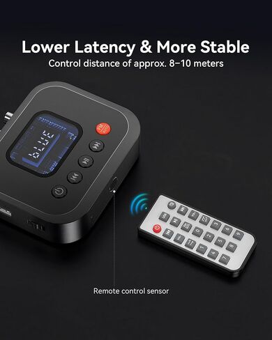 Bluetooth 6.0 Audio Receiver, 3-in-1 Wireless Adapter with FM Radio, U-Disk Playback, HD LED Display, Remote Control, Dual Output, Long Battery, Wireless Upgrade for Home Amplifier & Wired Speakers in Kuwait