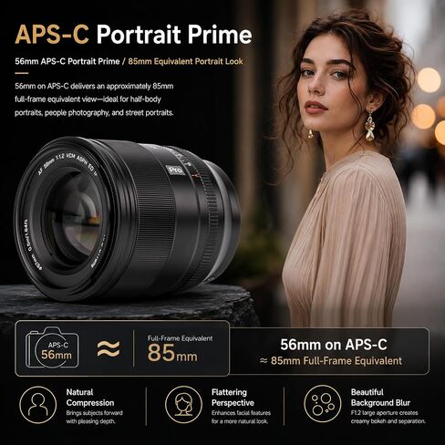 VILTROX 56mm F1.2 Pro XF Mount Lens for Fuji X-Mount APS-C Camera Lenses in Kuwait