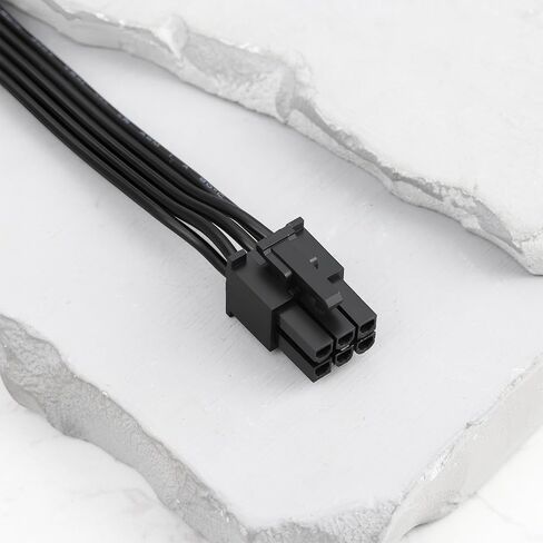 Black Hard Drive Power Module Cable 6-pin to SATA X3 Right Angle Compatible with Corsair RM1000X, RM850X, RM750X in Kuwait