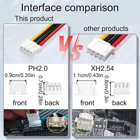 PH2.0 4Pin Male to SATA 15Pin Female Power Cable 35cm for ITX Motherboard HDD SSD DVD-ROM in Kuwait