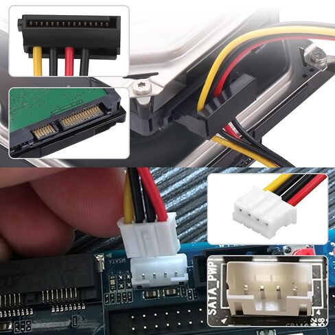 PH2.0 4Pin Male to SATA 15Pin Female Power Cable 35cm for ITX Motherboard HDD SSD DVD-ROM in Kuwait