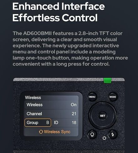 GODOX AD600BM II AD600BMII Bowens Mount 600Ws GN87 Outdoor Flash Strobe in Kuwait