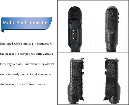 1PC XPR3300e XPR3500e Earpiece Fit for Motorola XPR3300 XPR3500 XPR 3300 XPR 3500 XPR 3300e XPR 3500e DP2400 DEP550 MTP3150 XiR P6600 Radio, Acoustic Tube Headset with PTT Mic in Kuwait