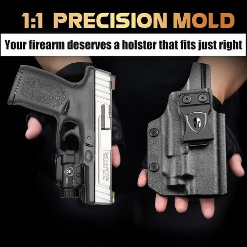 WARRIORLAND MB3 Pistol Light and IWB Kydex Holster, Fit for S&W SD9 VE / SD40 VE/SD 2.0, Compact 500 Lumens Universal Rail Mounted Tactical Weapon Light with Green Laser & White LED, Power Indicator in Kuwait