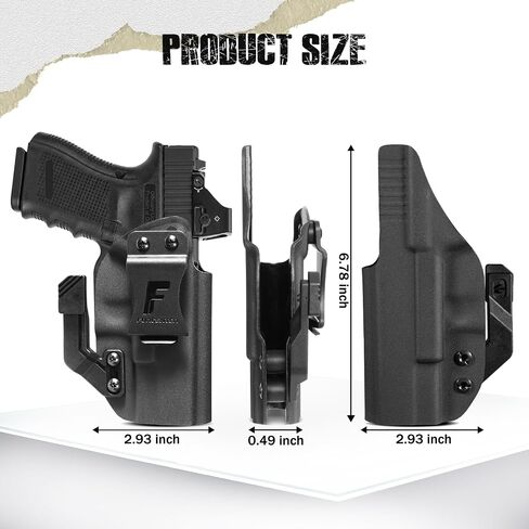 Glock 19 Holster,Kydex Holster with Optic Cut & Claw,Compatible with Glock17,19,19X,26,32,42,43,44,45,48 Gen (1-5) Pistol Right Hand Draw|Adjustable Cant &Tension | Comfortable | No-Scratch in Kuwait