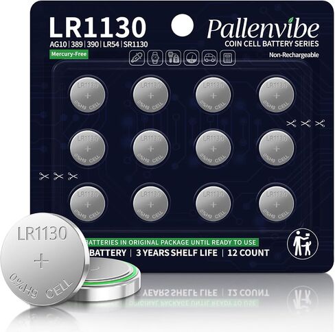 AG10 LR1130 Batterites 1.5V 12 Pack,189 390 for Watches Calculators in Kuwait