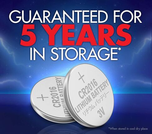 Powermax ACDelco 6-Count CR2016 Batteries, Lithium 3V Coin Cell Button Battery Pack for Watch and Small Electronics, 5 Year Shelf Life in Kuwait