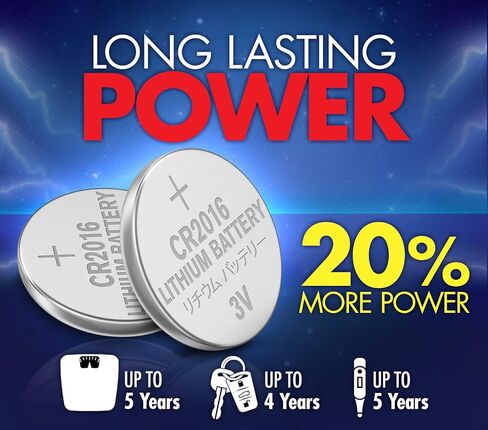 Powermax ACDelco 6-Count CR2016 Batteries, Lithium 3V Coin Cell Button Battery Pack for Watch and Small Electronics, 5 Year Shelf Life in Kuwait