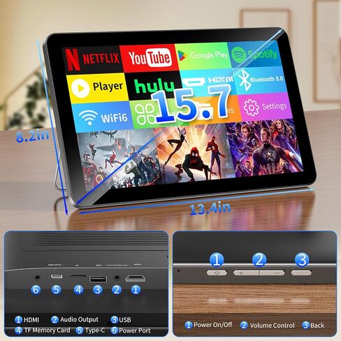 Portable TV,Mini TV with 14 inch Touchscreen,for Home Kitchen RVs in Kuwait