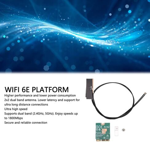 Fockety WiFi 6E Adapter, 22nm Process MT7920 Chip 1800Mbps Dual Band 2.4GHz 5GHz with BT5.2 and MU MIMO Technology for Laptop 10 11 OpenWrt M. 2230 A E Interface in Kuwait