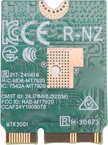 Fockety WiFi 6E Adapter, 22nm Process MT7920 Chip 1800Mbps Dual Band 2.4GHz 5GHz with BT5.2 and MU MIMO Technology for Laptop 10 11 OpenWrt M. 2230 A E Interface in Kuwait