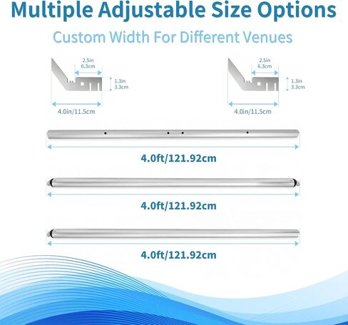 4-10FT Double Crossbar Backdrop Stand Adjustable Cross Bar with Hangers Telescoping Pipe and Drape Crossbars in Kuwait