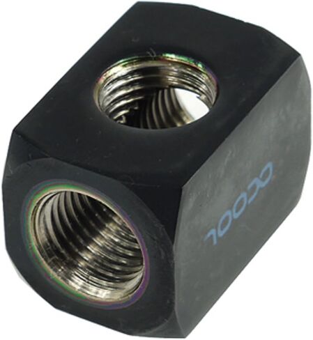 Alphacool HF 3-Way Connection Terminal, Deep Black in Kuwait