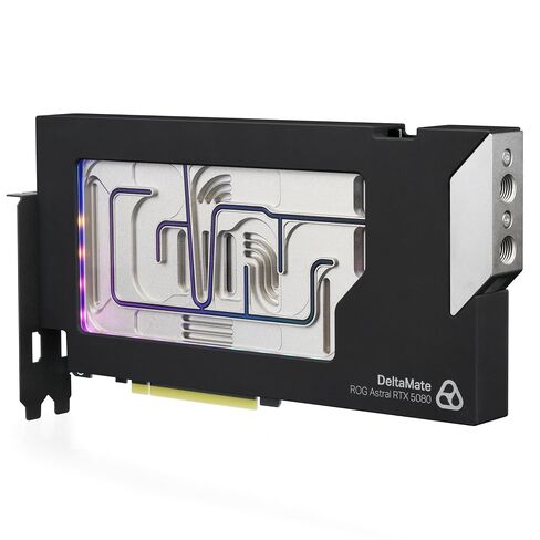 Thermal Grizzly DeltaMate GPU Block Astral 5080 - GPU Waterblock for ASUS Astral RTX 5080, Nickel Plated Copper Dual Cold Plate, 0.2 mm Microfins, BOROFLOAT Glass, G1/4, 5V-ARGB in Kuwait