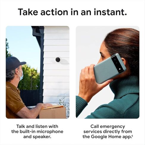 Google Nest Cam G3AL9 Indoor/Outdoor Security Camera – Wireless, Battery-Powered, 1080p HDR Video, Night Vision, 2-Way Audio, Smart Alerts, Weather-Resistant, Bulk Packaging in Kuwait