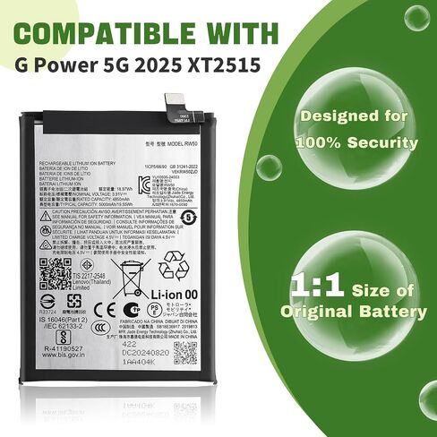 New Battery RW50 Replacement for Moto G Power 5G 2025 XT2515 & Moto G75 5G XT2437 with Tools in Kuwait
