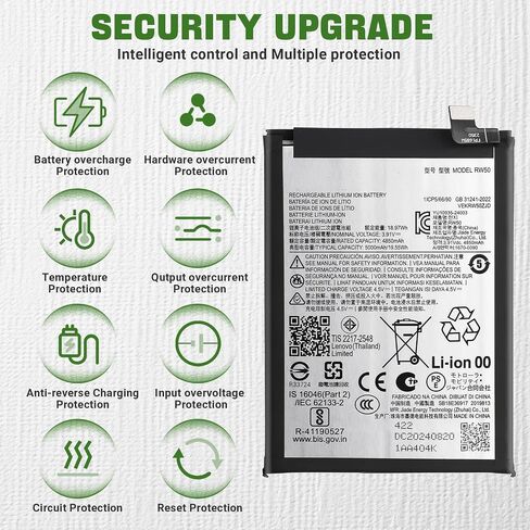 New Battery RW50 Replacement for Moto G Power 5G 2025 XT2515 & Moto G75 5G XT2437 with Tools in Kuwait