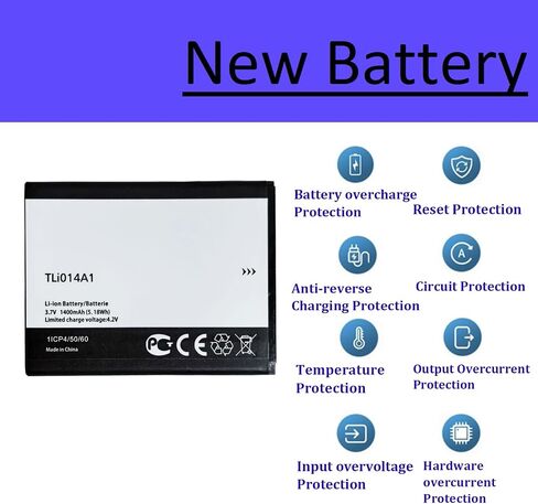 Pattaya TLI014A1 Battery Replacement for Alcate l One Touch Glory 2 Inspire 2 OT-5020 M Pop OT-5040 View in Kuwait