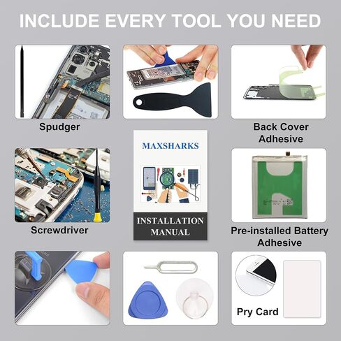 New Upgraded Battery for Galaxy S20 Ultra, EB-BG988ABY Replacement Battery Compatible with Samsung Galaxy S20 Ultra, with Repair Tools & Instruction in Kuwait
