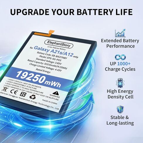 ElephantStory Replacement Battery for Samsung Galaxy A21s / A12 EB-BA217ABY in Kuwait